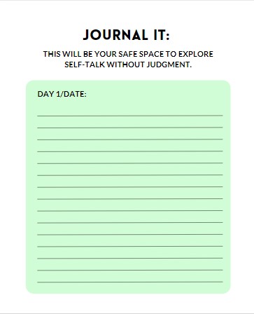 Self-Talk 10-Day Challenge PLR Writing Sample 5