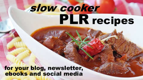 Slow Cooker Recipes PLR Content 