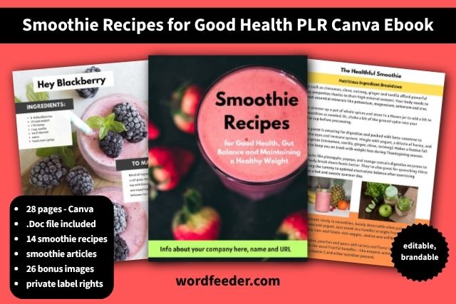 smoothie recipes ebook plr