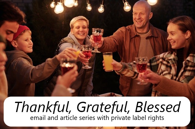 Thankful, Grateful, Blessed 15-Day Challenge PLR