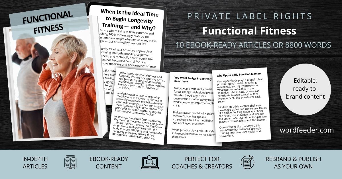 Functional Fitness and Longevity Training PLR