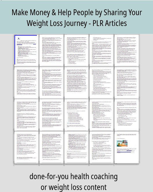 Weight Loss Influencer PLR Overview of All the Content You Get