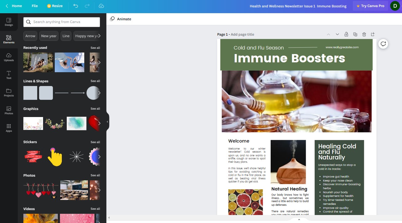 Wellness Newsletter Immune Boosting Tips