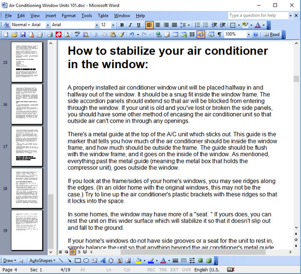 Window Air Conditioner PLR